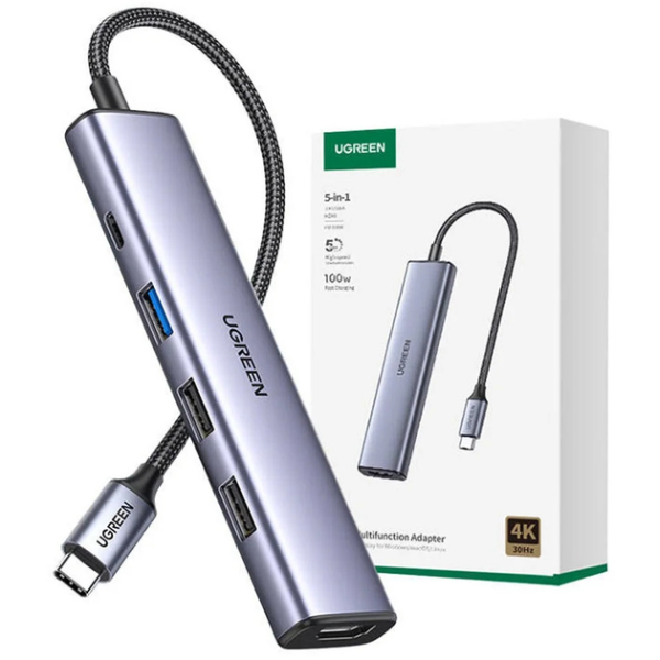 USB-C хаб UGREEN CM478 5-в-1 з HDMI 4K/60Hz і USB 3.0 001 фото