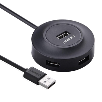 USB-хаб UGREEN CR106 на 4 порти USB, кабель 1 м Black 015 фото