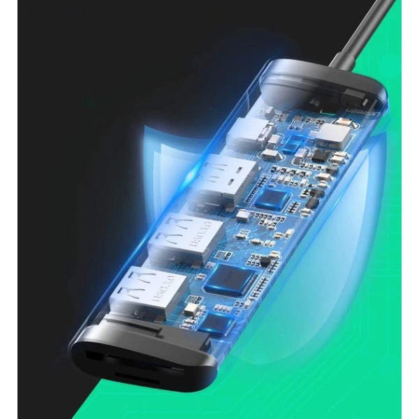 USB-C док-станція UGREEN CM195 6-в-1 з HDMI 4K, SD/TF та PD 100W 024 фото