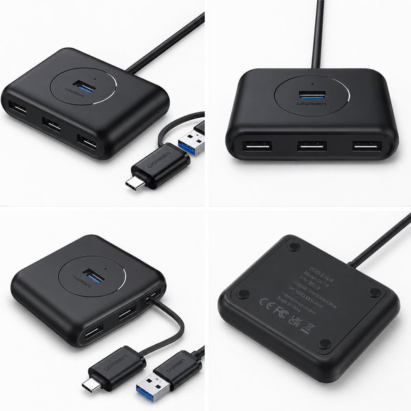 USB-хаб UGREEN CR113 USB-C на 4 порти USB 3.0, кабель 1 м 025 фото